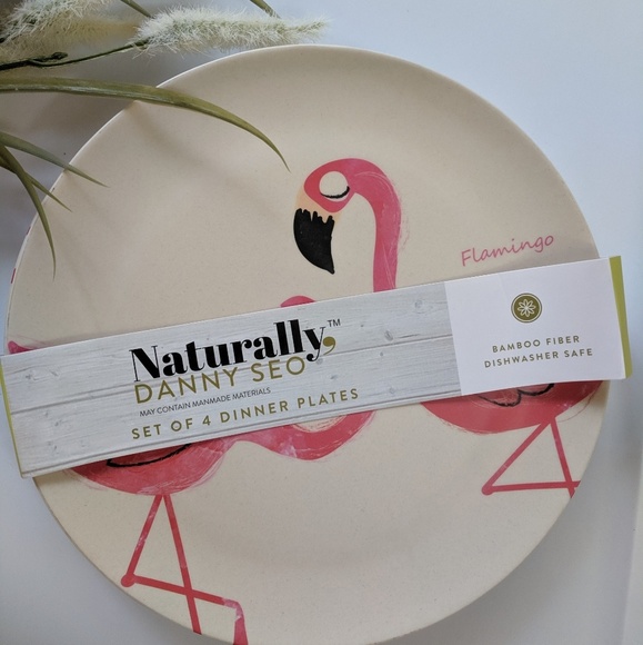 Natuarlly Danny Seo Dining Flamingo Pink Dinner Plates 4 Naturally Danny Seo Poshmark
